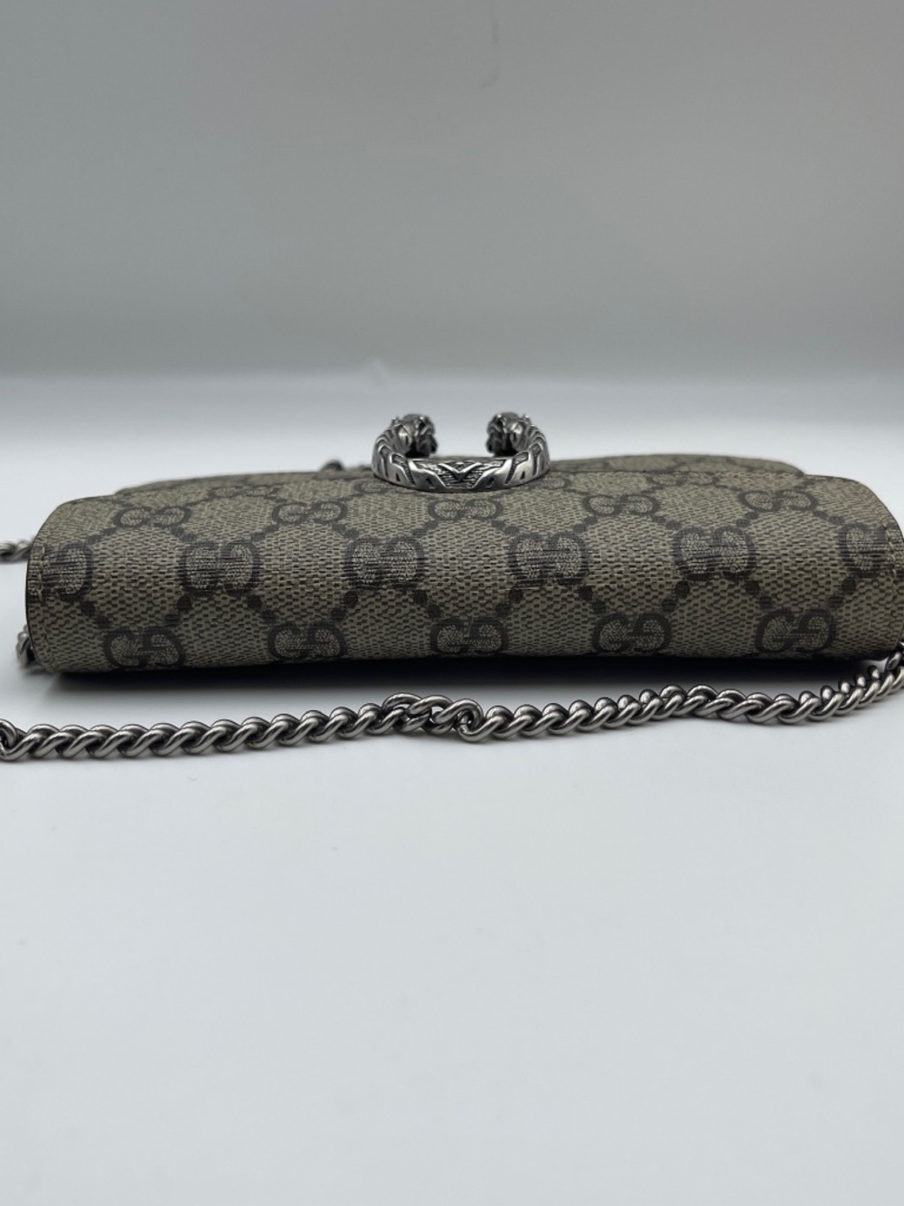 Gucci GG leather Supreme Super Mini Dionysus Bag Canvas Suede Chain Bag Purse - Picture 6 of 14